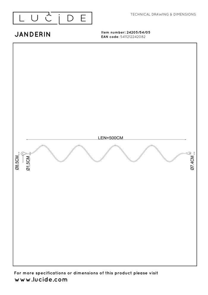 Lucide JANDERIN Wandlamp - Champagne kleur
