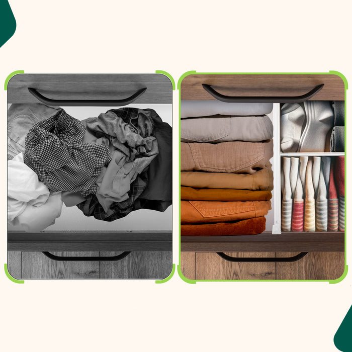 XIVADA Lade verdeler Ezra - Verstelbaar - Transparant - PET - 4 stuks