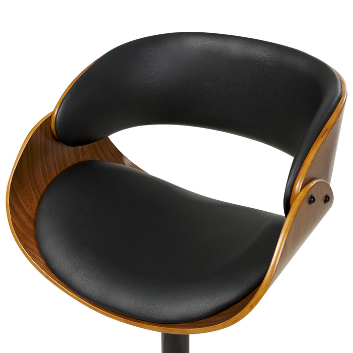 Beliani - BAKU II - Barkruk set van 2 - Donkerbruin|zwart - Kunstleer