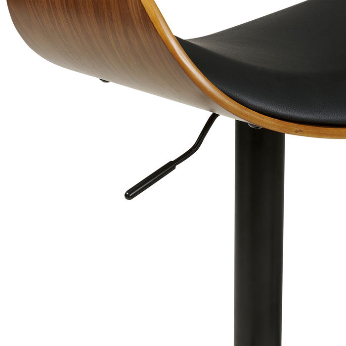 Beliani - BAKU II - Barkruk set van 2 - Donkerbruin|zwart - Kunstleer