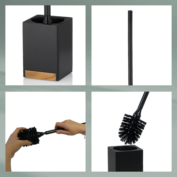 Kela - Wc-borstel Houder, Hout, Zwart - Kela | Cube