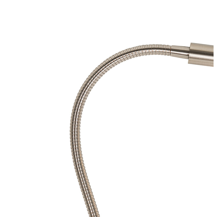 QAZQA Klem bureaulamp staal incl. LED met touch dimmer - Lionard