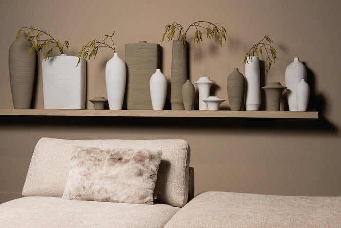 PTMD Janettee Beige Rectangle Shaped Ceramic Bottle S