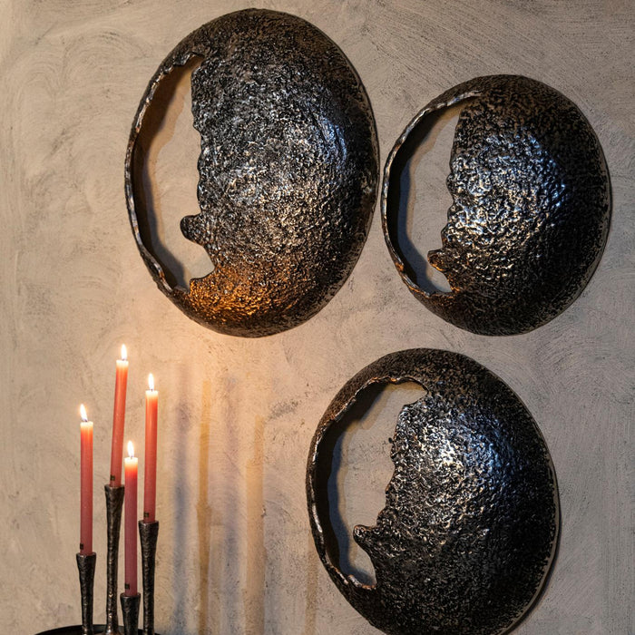 PTMD Lynette Silver Casted Alu Candleholder Rounds Base