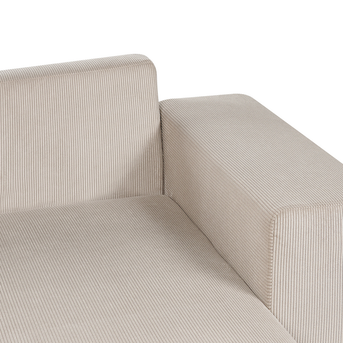 Beliani - LUSPA - Hoekbank - Taupe - Linkszijdig - Corduroy