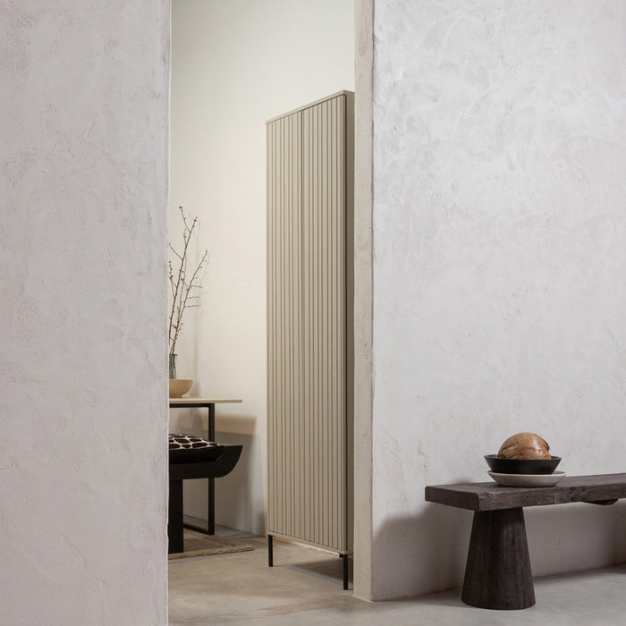 WOOOD New Gravure Hoge Opbergkast B 60 cm - Grenen - Dust