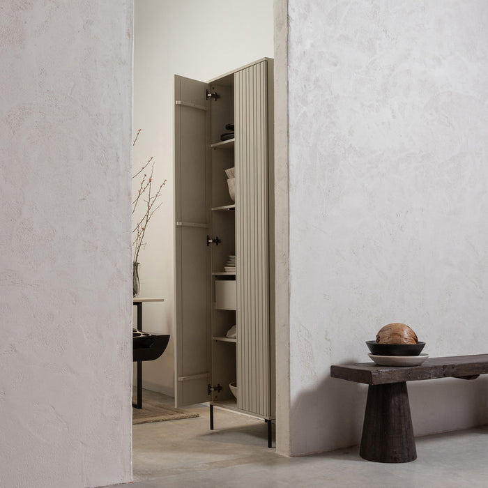 WOOOD New Gravure Hoge Opbergkast B 60 cm - Grenen - Dust