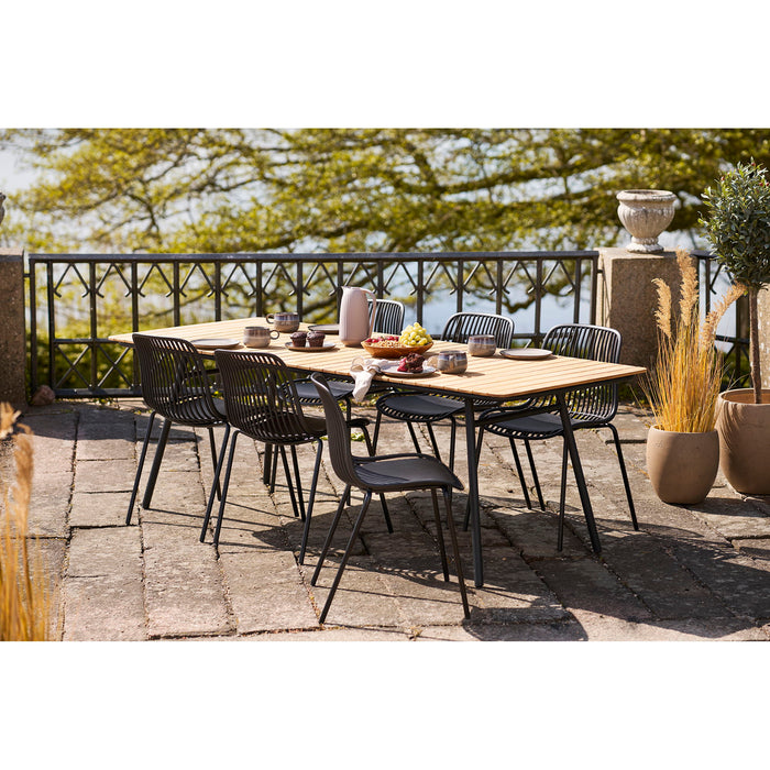 House Nordic Branson Tuinstoel Zwart set van 4