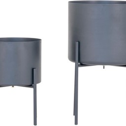 Pavia Bloempotten - 2 bloempotten in grijs