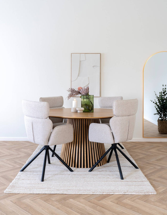 House Nordic Osaka Eiken Eettafel Rond Ø120 cm