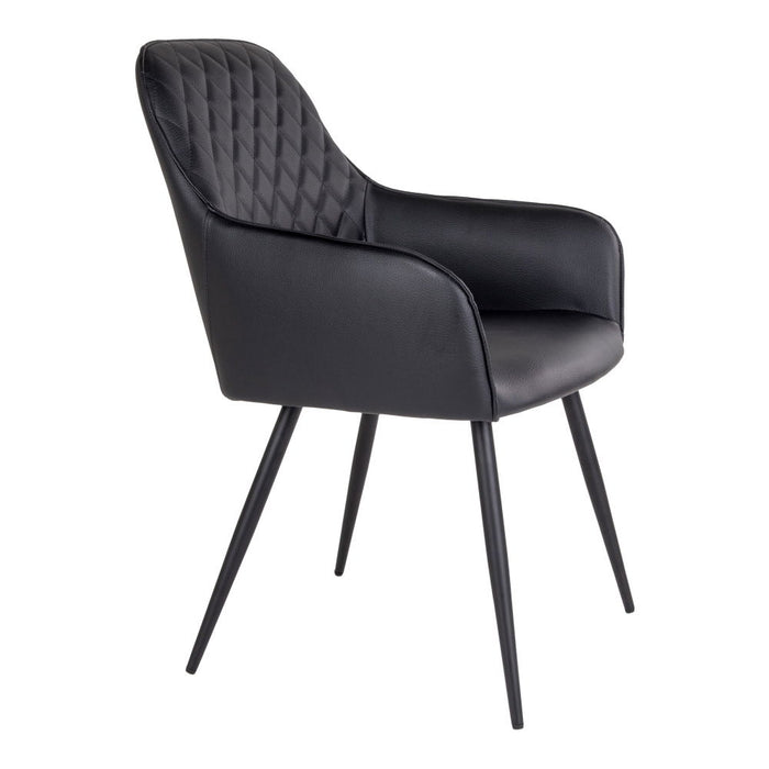 Harbo Dining Chair - Dining Chair, PU leather, black, black legs