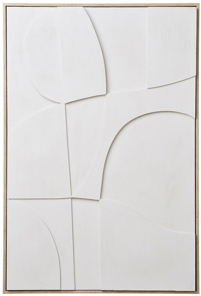 House Nordic Madeline Witte Relief Wanddecoratie Motief Een