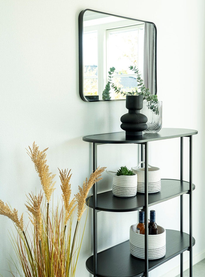 House Nordic Vita Zwarte Wandkast Ovaal H111 cm