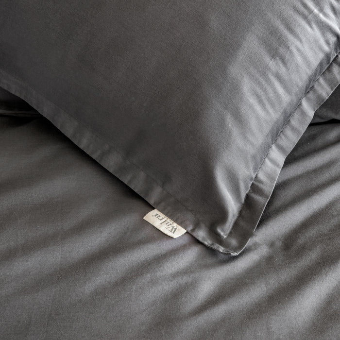 Walra Vintage Satin Dekbedovertrek 240 x 220 cm - Antraciet