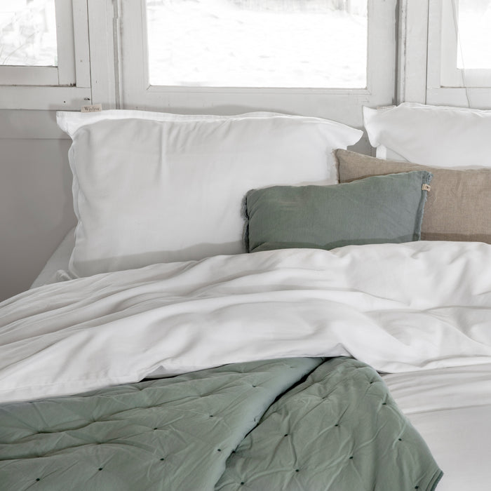 Walra Vintage Satin Dekbedovertrek 200 x 220 cm - Wit