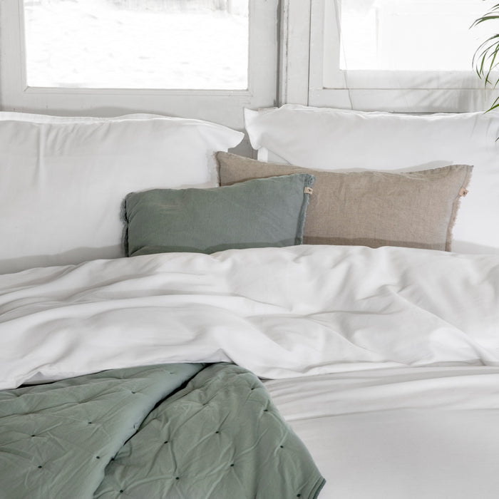 Walra Vintage Satin Dekbedovertrek 240 x 220 cm - Wit