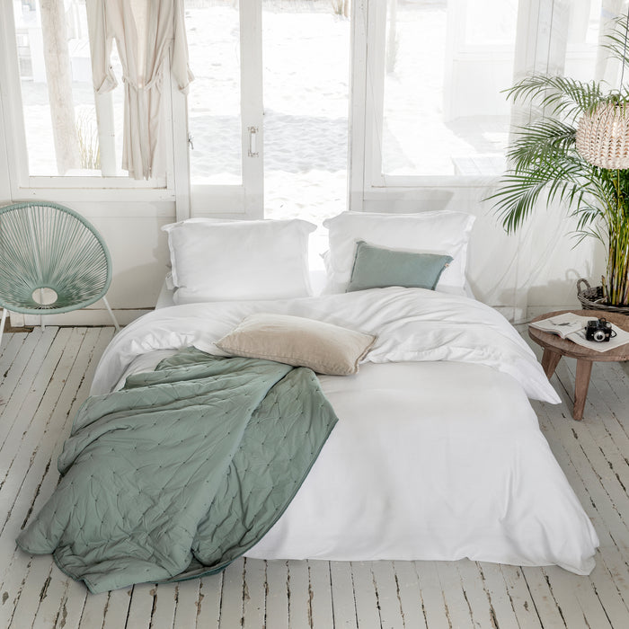 Walra Vintage Satin Dekbedovertrek 240 x 220 cm - Wit