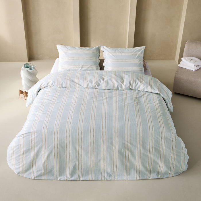 Walra Remade Striped Harmony Dekbedovertrek 200 x 220 cm - Off-White / Blauw
