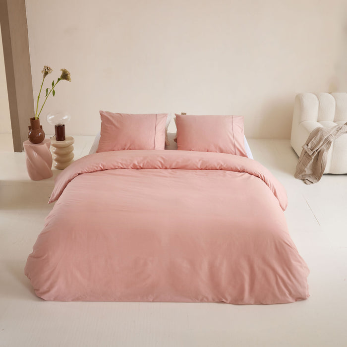 Walra Remade Uni Essence Dekbedovertrek 200 x 220 cm - Roze