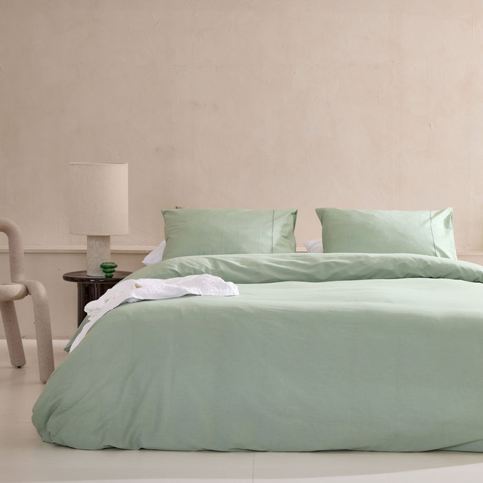 Walra Remade Uni Essence Dekbedovertrek 140 x 220 cm - Groen