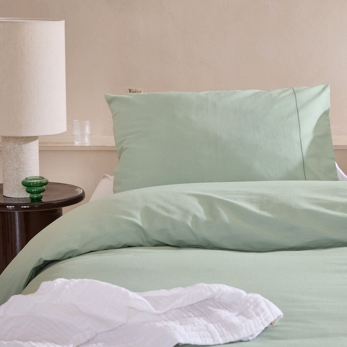 Walra Remade Uni Essence Dekbedovertrek 140 x 220 cm - Groen