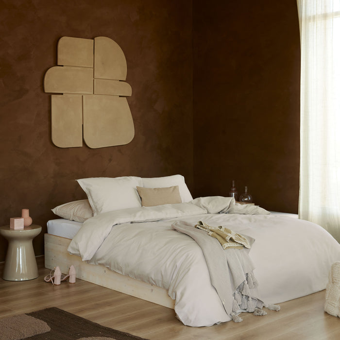 Walra Vintage Satin Dekbedovertrek 140 x 220 cm - Zand