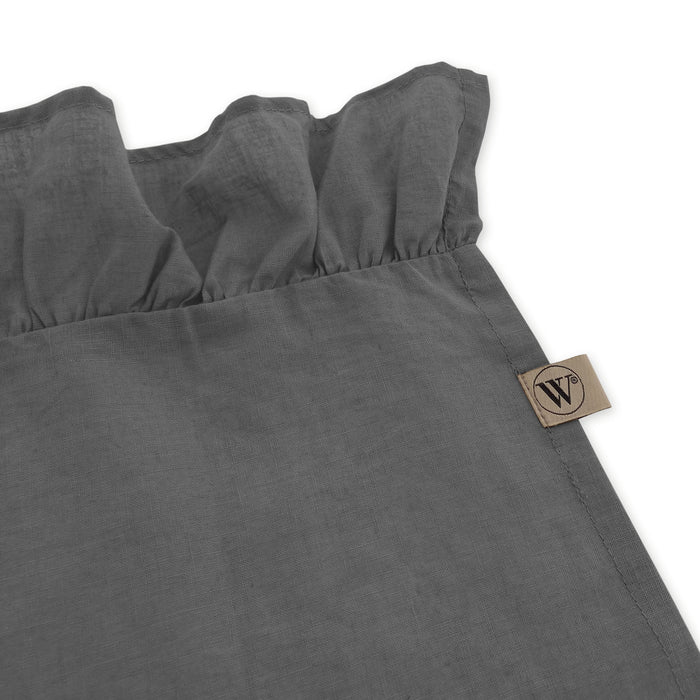 Walra Lovely Linen Ruffles Tafelkleed - Antraciet