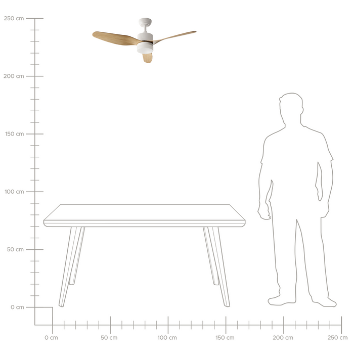 Beliani-ANDERSON-Plafondventilator-Lichtbruin-Synthetisch materiaal