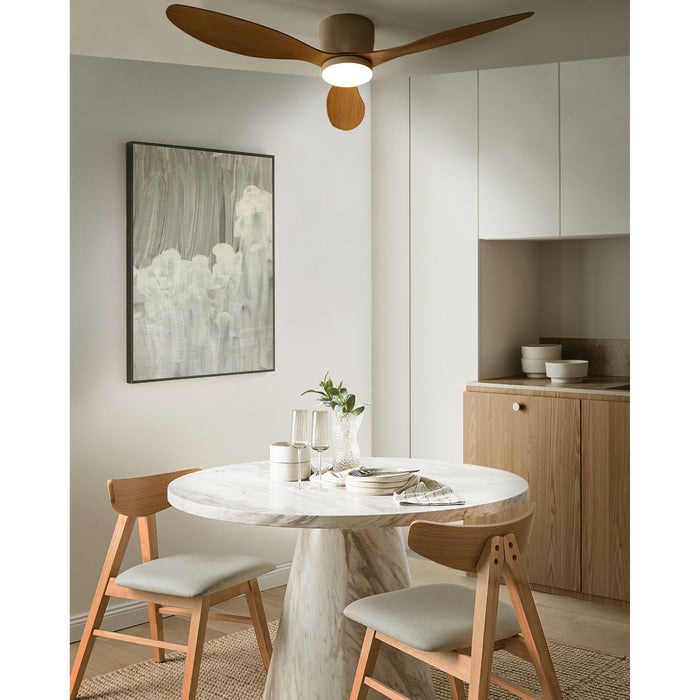 Beliani - VEMBAR - Plafondventilator - Lichtbruin - IJzer