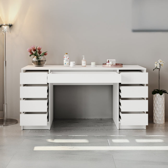 Meubella - Kaptafel Arco 2 - Wit - 154 cm