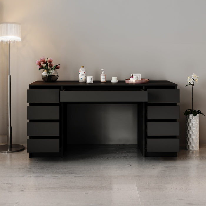 Meubella - Kaptafel Arco 2 - Zwart - 154 cm