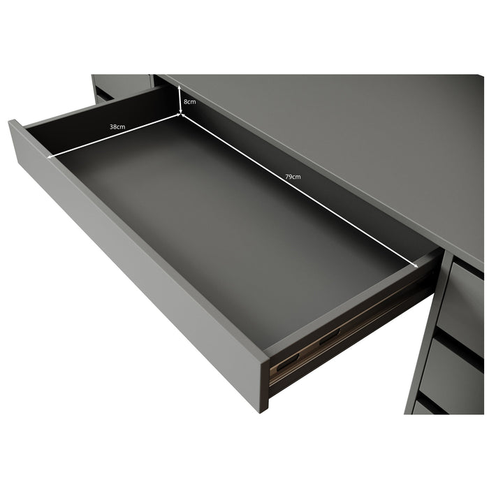 Meubella - Kaptafel Arco 2 - Antraciet - 154 cm