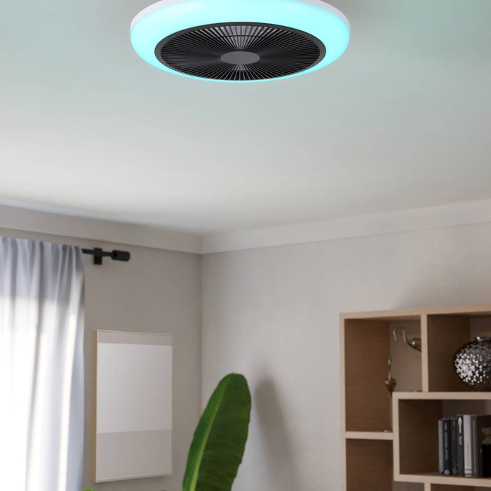 EGLO Sayulita 1 Plafondlamp met ventilator - 46 cm - RGB