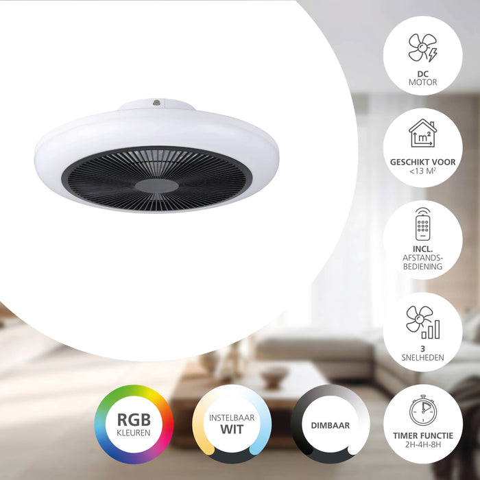 EGLO Sayulita 1 Plafondlamp met ventilator - 46 cm - RGB