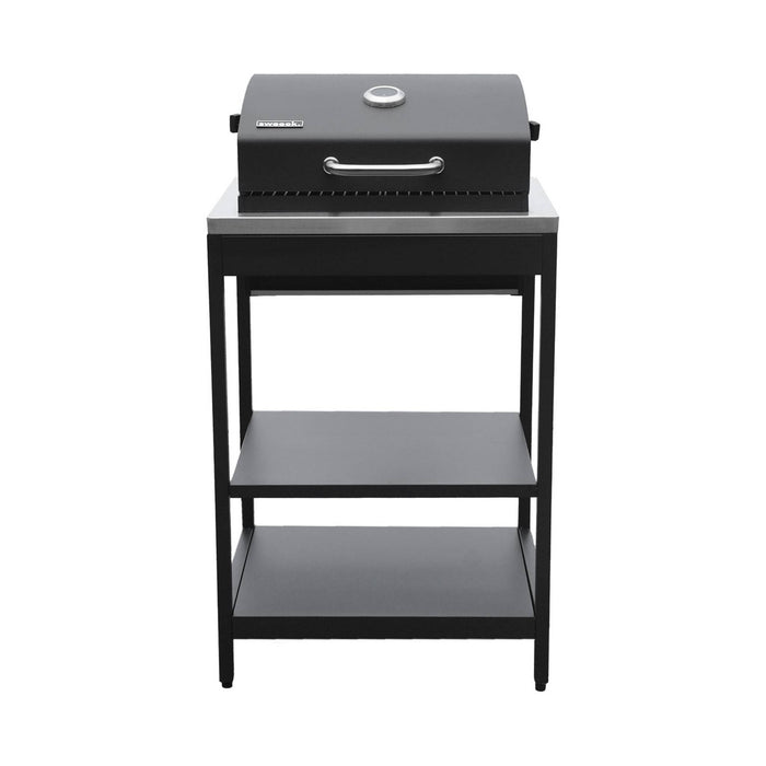 sweeek - Barbecue grill op houtskool, roestvrij staal verchroomd