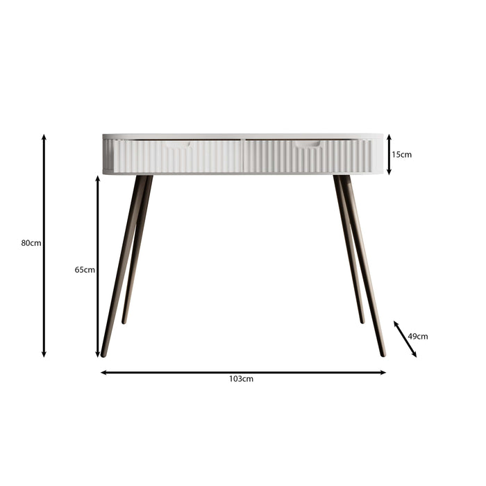 Meubella - Kaptafel Zakari - Beige - 103 cm