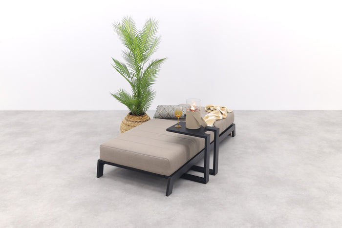 VDG Mexico ligbed 200x85 cm. + bijzettafel - Sunbrella|Taupe