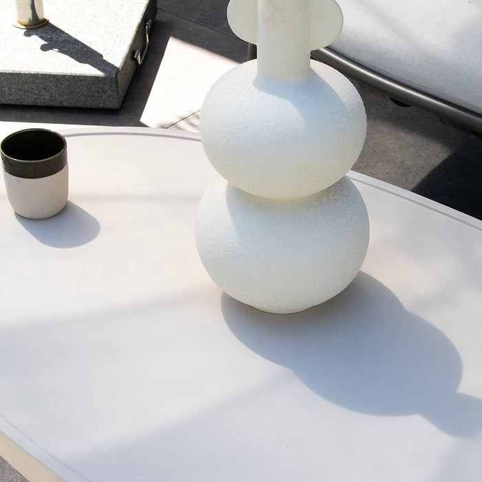 DÉJA Living - Loungetafel Beige - Ovaal - 120x65x39cm - Livinia