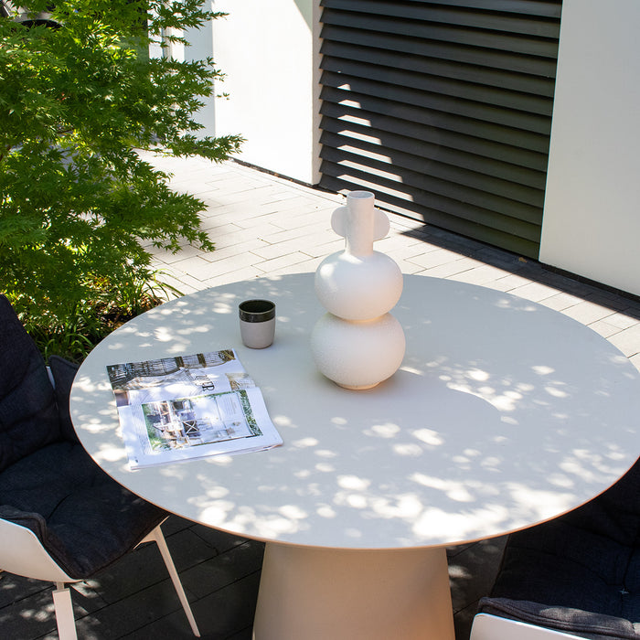 DÉJA Living - DÉJA Tuintafel Grabo Beige Rond 120cm