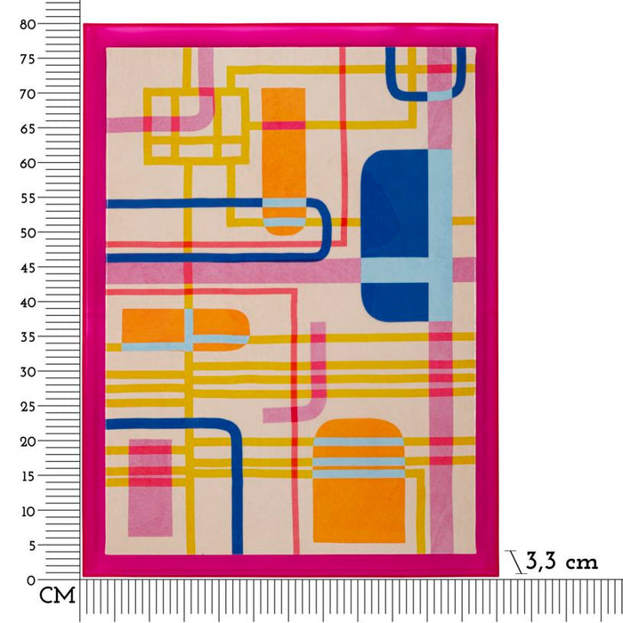 Print op gelakt canvas met acryl frame cm 60x3,3x80