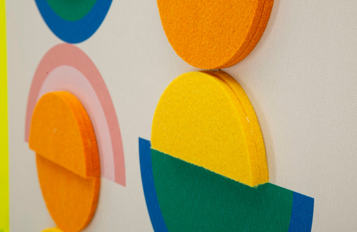 Print op gelakt canvas met acryl frame cm 50x3,3x70