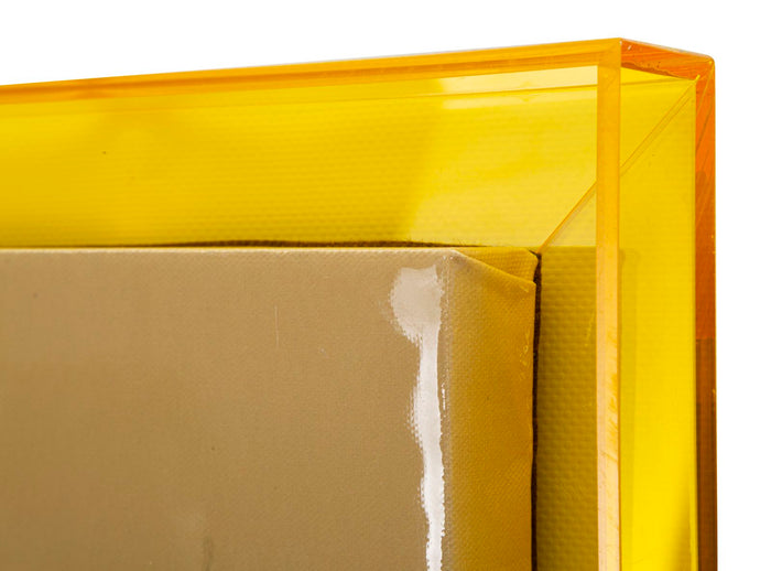 Print op gelakt canvas met acryl frame cm 60x3,3x80