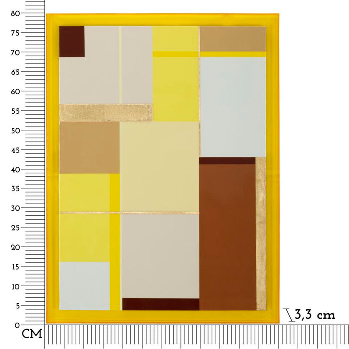 Print op gelakt canvas met acryl frame cm 60x3,3x80