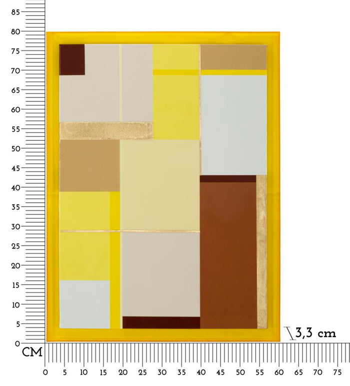 Print op gelakt canvas met acryl frame cm 60x3,3x80