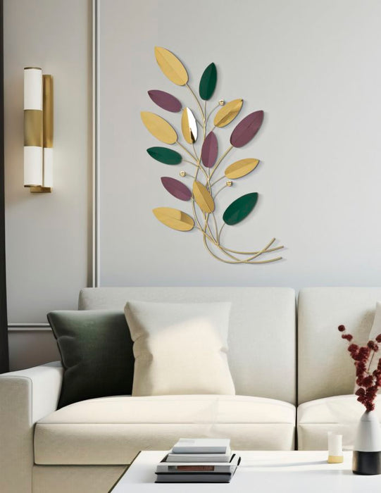 Decoratief paneel in 3D bladeren cm 59x3,8x98,4