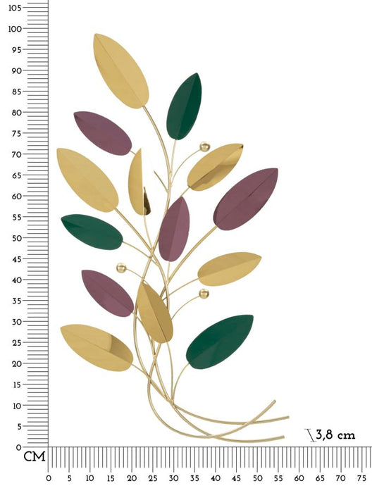 Decoratief paneel in 3D bladeren cm 59x3,8x98,4