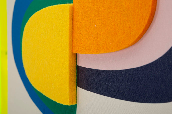 Print op gelakt canvas met acryl frame cm 50x3,3x70