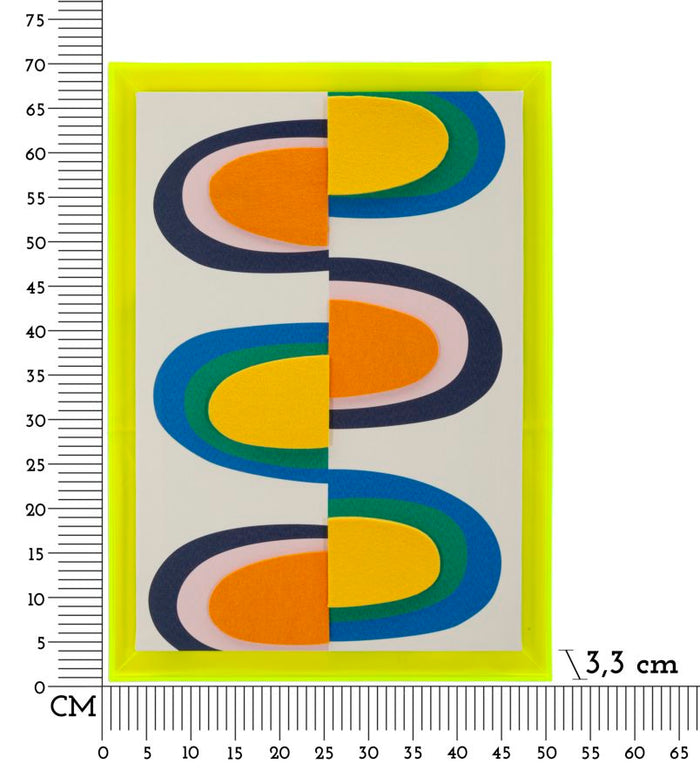 Print op gelakt canvas met acryl frame cm 50x3,3x70