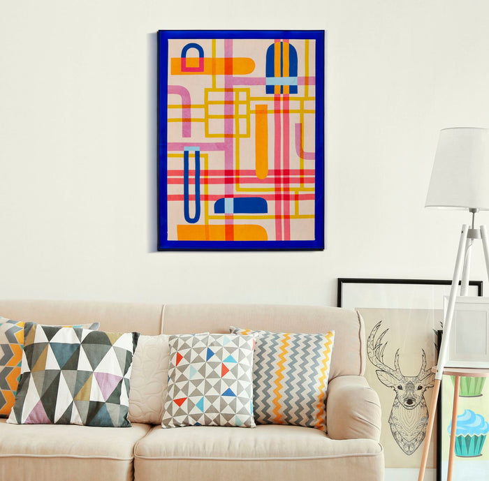 Print op gelakt canvas met acryl frame cm 60x3,3x80