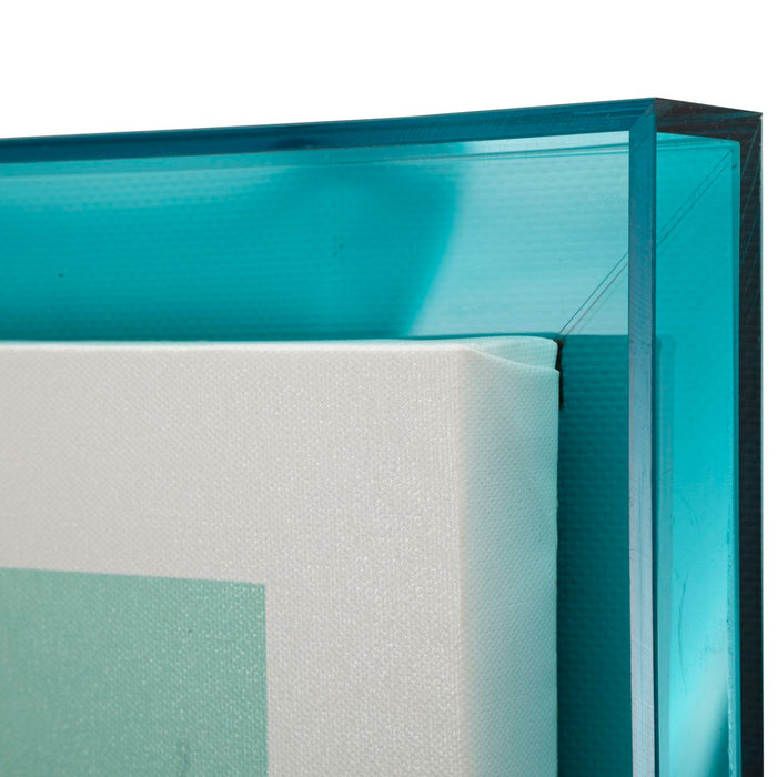 Print op gelakt canvas met acryl frame cm 50x3,3x70